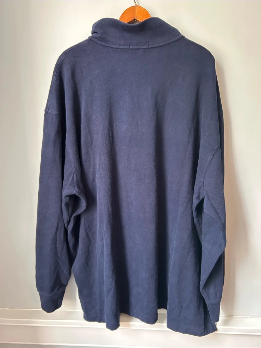 Polo Ralph Lauren Estate Rib‎ Quarter Zip Pullover Sweater 3XB Mens Navy